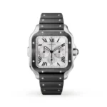 Cartier Santos de Cartier Men Automatic Silver Rubber Watch WSSA0017 Watches for sales | RepTime