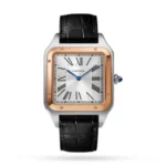Cartier Santos-Dumont Men Automatic Silver Stainless Steel & 18ct Rose Gold Watch W2SA0017 Watches for sales | RepTime